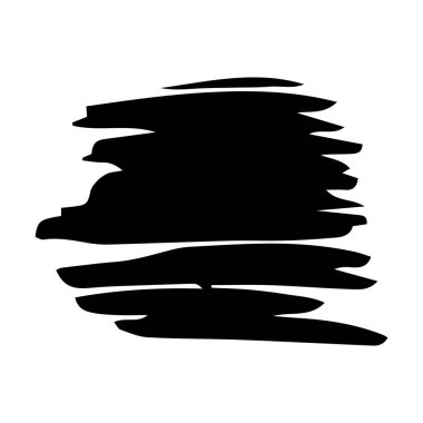 Boya fırçası darbesi, serbest sanatsal su rengi soyut şekil kirli grunge stili vuruş mürekkep çizimi çizim ve arkaplan çizimi için vektör illüstrasyonu