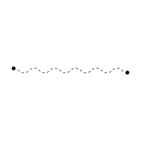 Элемент листа слежения для детей, пунктирная волна для иллюстрации развития письменности, рисования и моторики