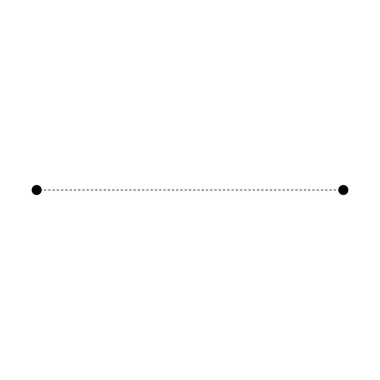 Çocuk çalışma tablosu için izleme çizgisi yatay ögesi, yazma, çizim ve motor beceri geliştirme illüstrasyonu için noktalı çizgi