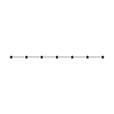 Vektör illüstrasyonunda tasarım için dekoratif klasik karalama ögesi için yıldız bölücü sınır çerçevesi yatay çizgi vektör şekil simgesi