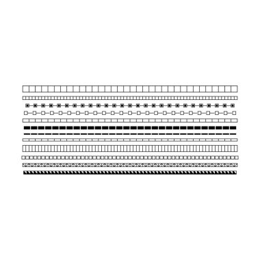 Vektör illüstrasyonunda tasarım için dekoratif klasik karalama ögesi için sınır simgesi, ayırıcı şekil yatay çizgi vektörü