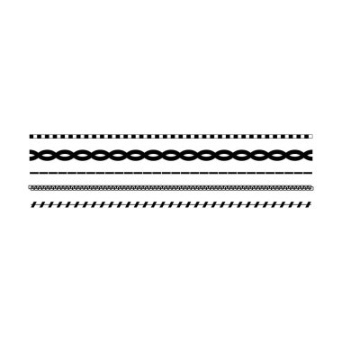 Vektör illüstrasyonunda tasarım için dekoratif klasik karalama ögesi için kenarlık çerçeve simgesi, bölücü yatay çizgi vektör şekil simgesi