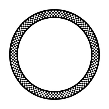 Çember kenarlık çerçevesi, minimal modern izole edilmiş karalama tasarımı dekoratif elementinde yuvarlak tasarım vektör çizimi