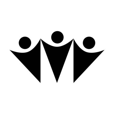 Grafik tasarım illüstrasyonu için topluluk grubu bağlantı logosu, halk simgesi simgesi 