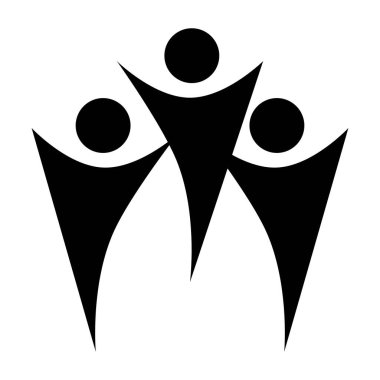 Grafik tasarım illüstrasyonu için topluluk grubu bağlantı logosu, halk simgesi simgesi 