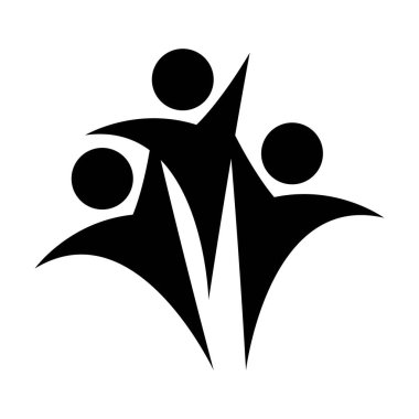 Grafik tasarım illüstrasyonu için topluluk grubu bağlantı logosu, halk simgesi simgesi 