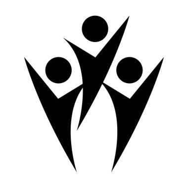 Grafik tasarım illüstrasyonu için topluluk grubu bağlantı logosu, halk simgesi simgesi 