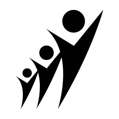 Grafik tasarım illüstrasyonu için topluluk grubu bağlantı logosu, halk simgesi simgesi 