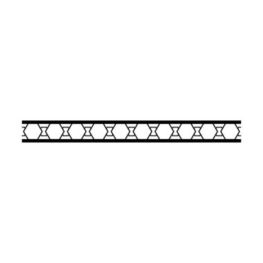 Ancient border frame icon, pattern divider horizontal line vector shape icon for decorative vintage doodle element for design in vector illustration