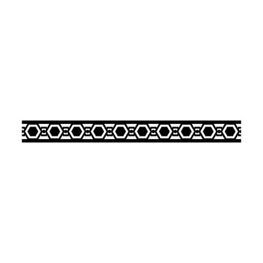 Ancient border frame icon, pattern divider horizontal line vector shape icon for decorative vintage doodle element for design in vector illustration