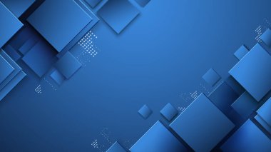 Koyu Mavi Geometrik Soyut İş Teknolojisi Arkaplanı