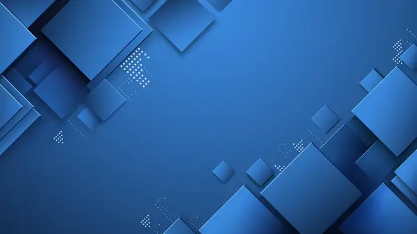 Koyu Mavi Geometrik Soyut İş Teknolojisi Arkaplanı
