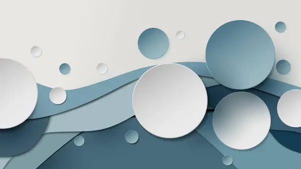 Koyu Yeşil Soyut Çember İş Arkaplanı