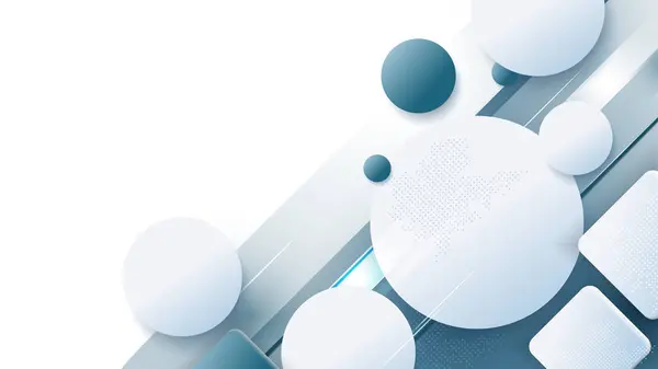 Soyut Çember Modern Teknoloji Arkaplan Şablonu