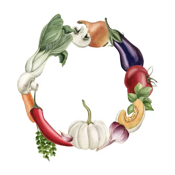Kemarahan Sayuran Labu Terong Tomat Lada Bok Choy Jamur Wortel — Stok Foto