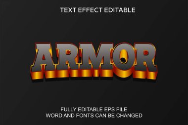 3D TEXT EF ARMOR VECTOR EDİLDİ
