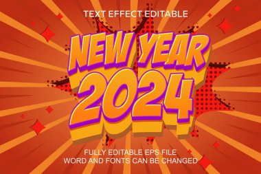 3 Boyutlu TEXT YILI YIL 2024 VECTOR EDİLDİ