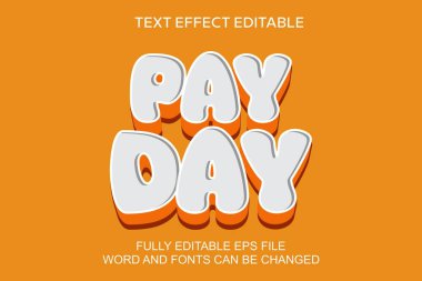 3D TEXT Ödeme GÜNÜ VECTOR EDİLMESİ