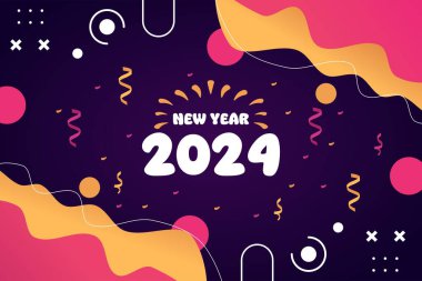 boş vektör düz yeni yıl arkaplanı