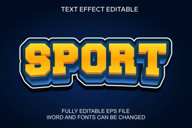 3d metin efekti spor vektörü düzenlenebilir