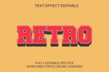 3D TEXT EF RETRO VECTOR EDİTİMİ
