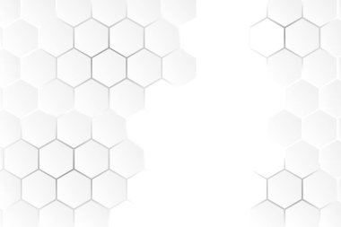 gri beyaz altıgen arkaplan vektörü