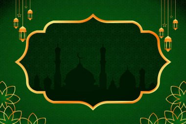 serbest ramazan yeşil arkaplan vektörü