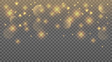 gold light and glitter texture glowing bokeh vector