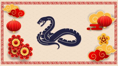 Çin Yeni Yıl Kutlama Arkaplan Vektörü