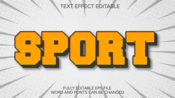 3d metin efekti spor komedi vektörü düzenlenebilir