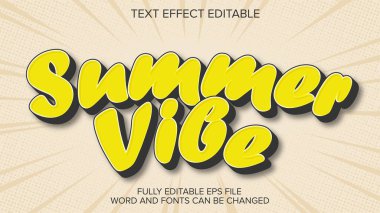 3d metin efekti yaz vektörü düzenlenebilir