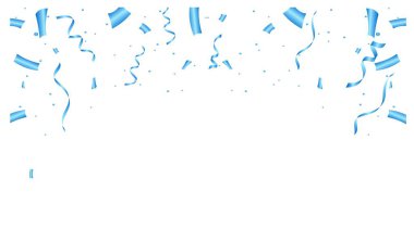 Mavi konfeti parti arka plan şablonu