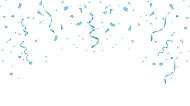 Mavi konfeti parti arka plan şablonu