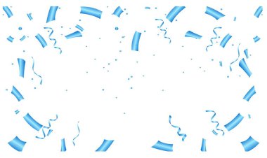 Mavi konfeti parti arka plan şablonu