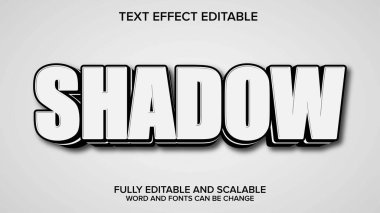 3d metin efekti gölge vektörü düzenlenebilir