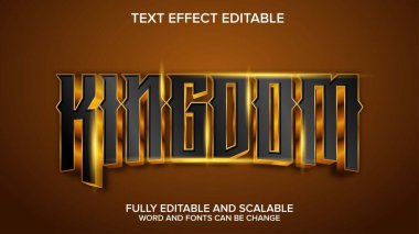 krallık metin efekti vektörü düzenlenebilir