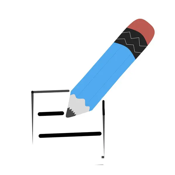 Yazma kaleminin vektör illüstrasyon sembolü
