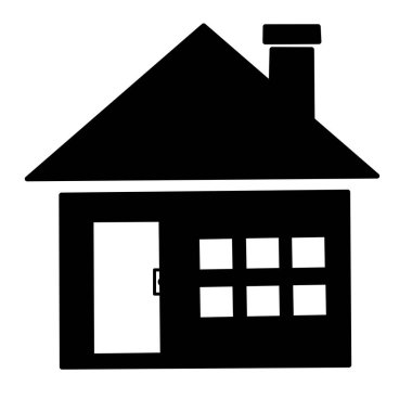 Minimalist bir evin çizim vektör grafiği. Basit bir minimalist ev için mükemmel, çok katlı, sade ve verimli bir mekansal düzenle karakterize edilir. Basit form, açık kat planı, minimal iç duvarlar..