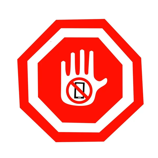 İmza çizelgesi: Cep telefonu tutmak ya da cep telefonunu açmak yasaktır ve kırmızı çizgili daire cep telefonunu açmanın yasak olduğunun bir işaretidir.