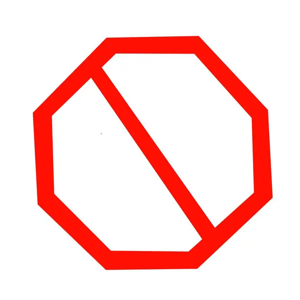 Girdisiz gösterim vektörü. Bu yasaklama işareti veya randa işlevi girilmesi yasak olan bir eylemi gösterir