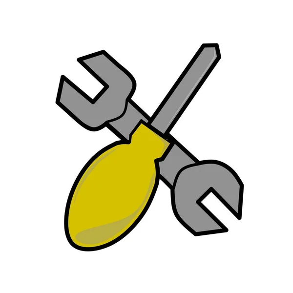 Tornavida ve anahtar aletlerinin çizim vektörü grafiği. Genellikle hasarlı motosikletleri ya da evdeki ışıkları tamir etmek için kullanılır. Bu araç genellikle hasarlı motorları ya da evdeki ışıkları tamir etmek için kullanılır.