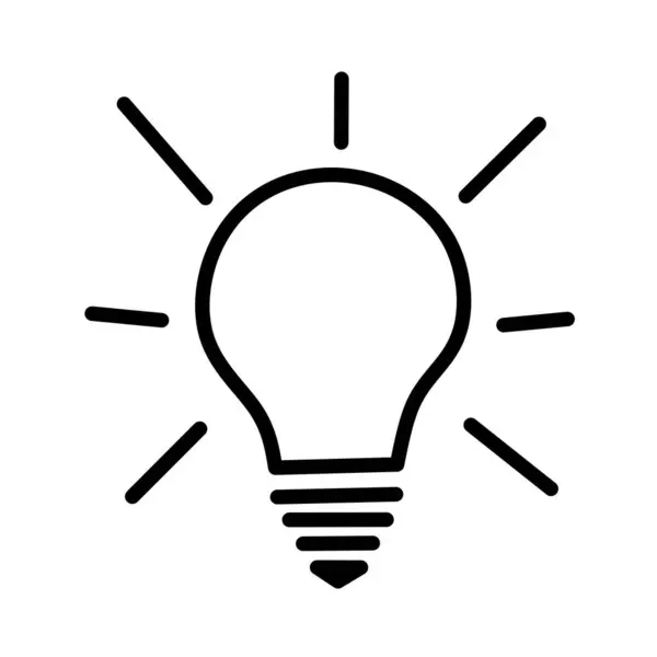 Işığın ikon vektör grafiği. Lamba için mükemmel ışık üreten bir aygıttır. 