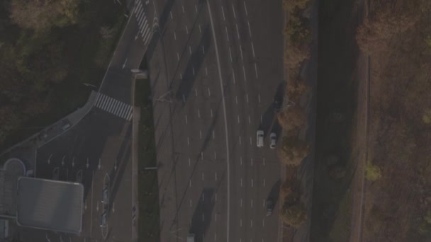 Scambi Trasporto Strade Traffico Automobilistico Fotografia Aerea Filmati Dei Droni — Video Stock