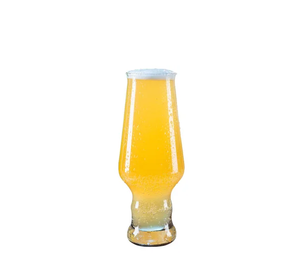 Ein Glas Leichtes Bier Lagerbier Mit Schaum Ein Glas Bier — Stockfoto