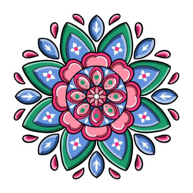 vektör güzel renkli mandala tasarımı