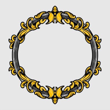 Vektör klasik klasik süs çerçevesi