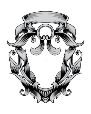 Vektör klasik klasik süs çerçevesi