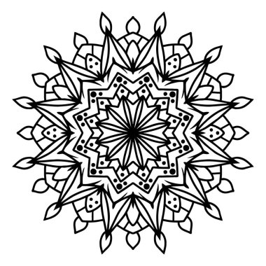 siyah ve beyaz mandala desen tasarımı