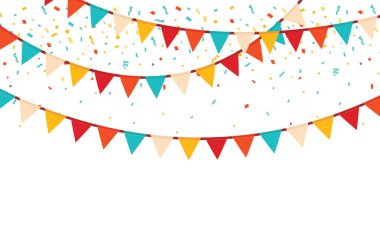 Bayram bayrakları vektör arkaplanı çelengi