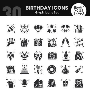 Bitrhday simge simgeleri ayarlandı.